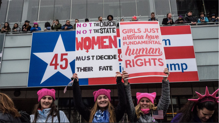 <p>“I waited until they lifted their signs, for reasons. (As we were cheered on from the balcony of the Newseum, and the crowd chanted Freedom of the Press.)” </p>