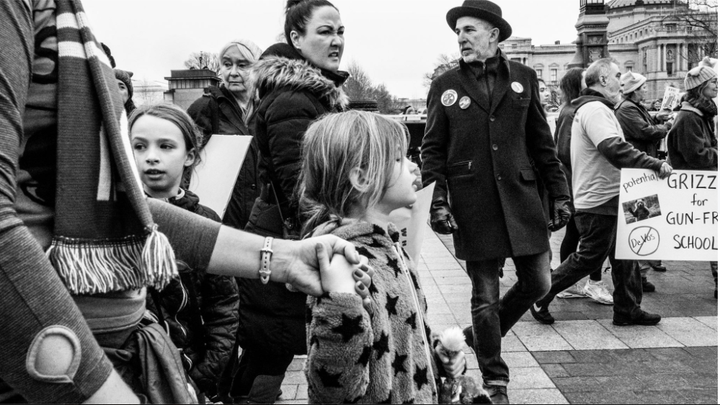 “Look at her leading the way, hand in hand with mom. When she's president, this photo will be worth a fortune.”