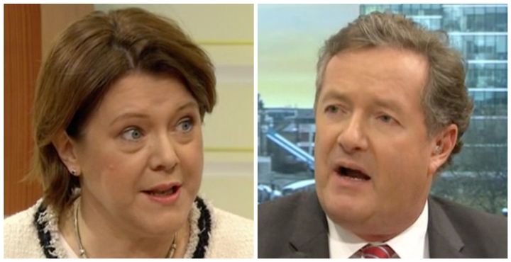 Piers Morgan interrupted Maria Miller during the segment on Good Morning Britain