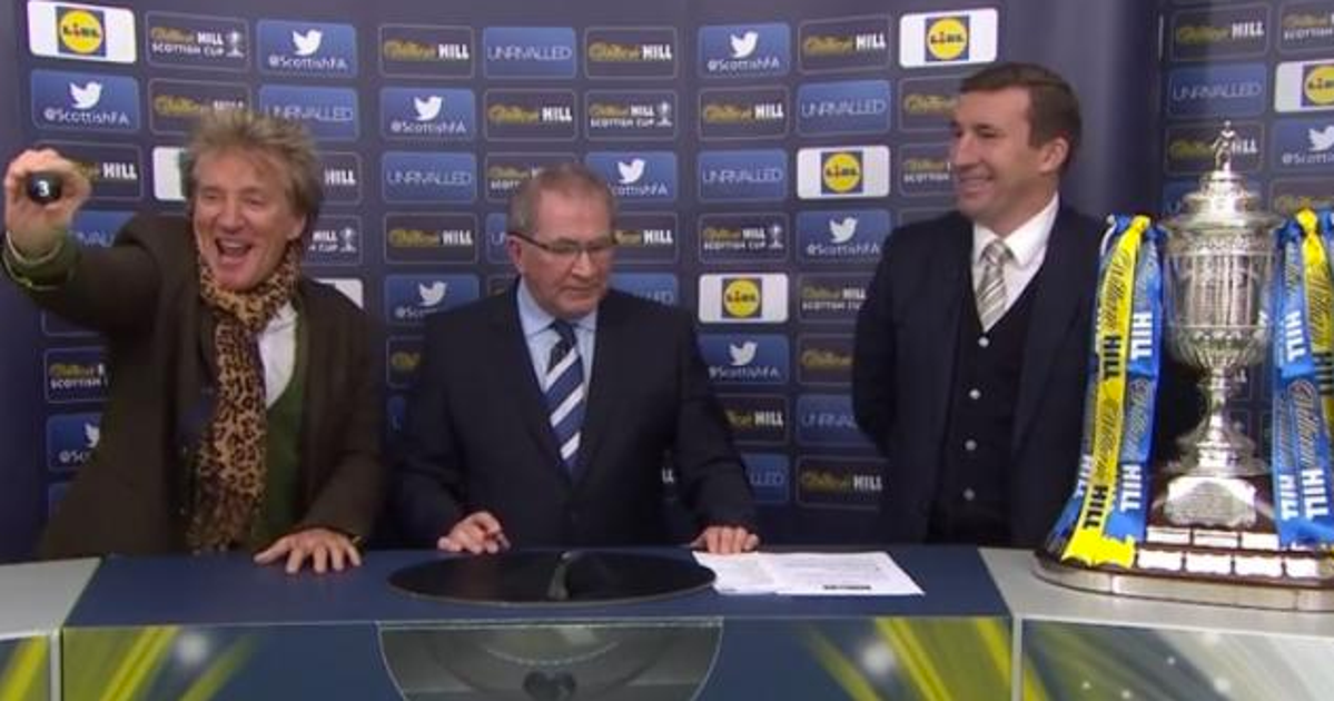 Rod Stewart Hosting The Scottish Cup Draw Is Guaranteed To Put A Smile