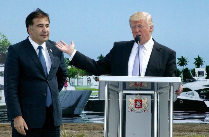 The ex-Georgian leader Saakashvili invoked Trump when launching a new party in Ukraine shortly after the U.S. president was elected.