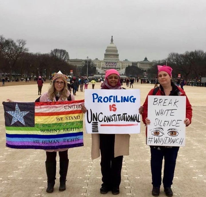 Me and my March buddies. United We Stand. Flag by Christina Ginsburg