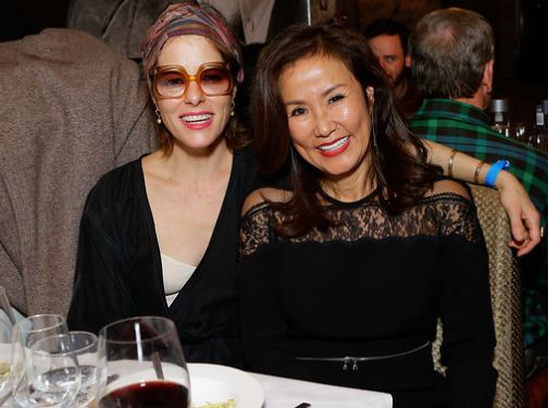 <p>Parker Posey and Mimi Kim share a laugh during ChefDance 2017 sponsored by GiftedTaste, Park City, Utah</p>