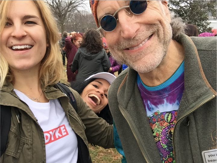 My best friend, dad and I living our best life at the Women's March. 