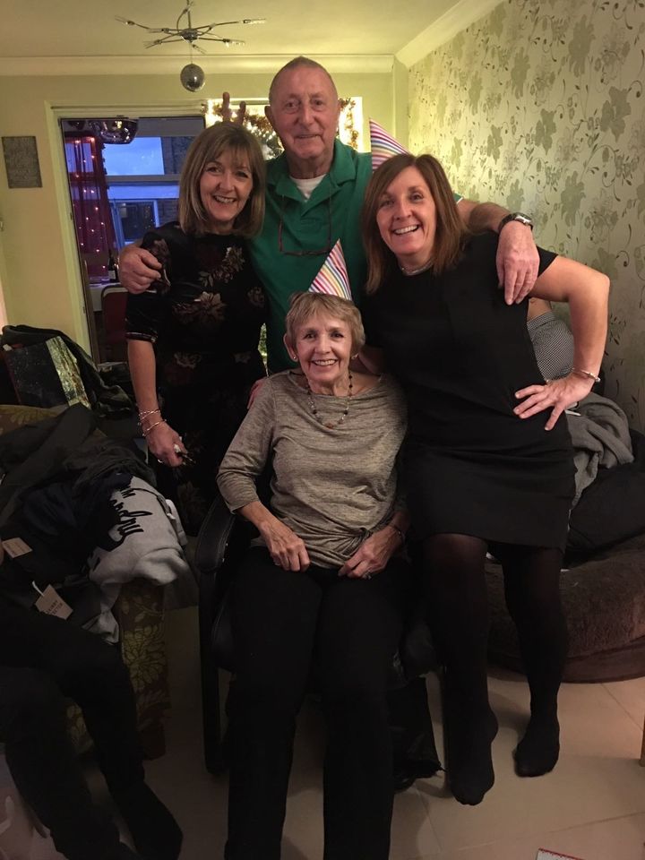 Ken, Viv and their two daughters Michelle, 51 (on the left), and Gail, 49 (on the right).