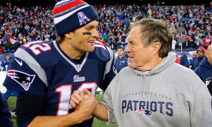 Tom Brady and Patriots head coach Bill Belichick