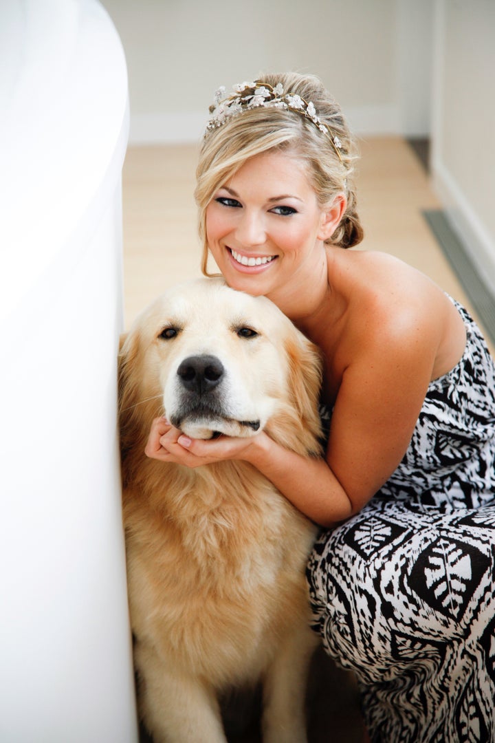 Finn, with Breanna -- the author's wife -- on their wedding day.