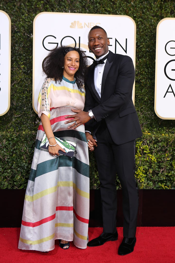 Actor Mahershala Ali and wife, Amatus Sami-Karim, arrive at the 74th Annual Golden Globe Awards in Beverly Hills, California, U.S., January 8, 2017.