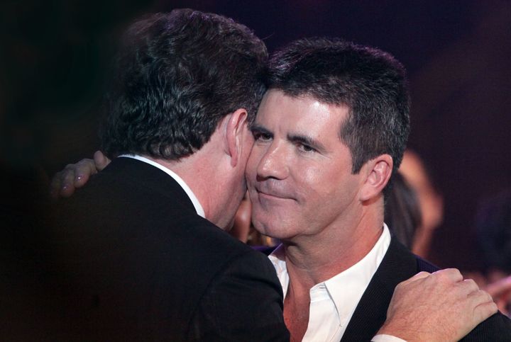 Simon Cowell and Piers Morgan at the NTAs seven years ago