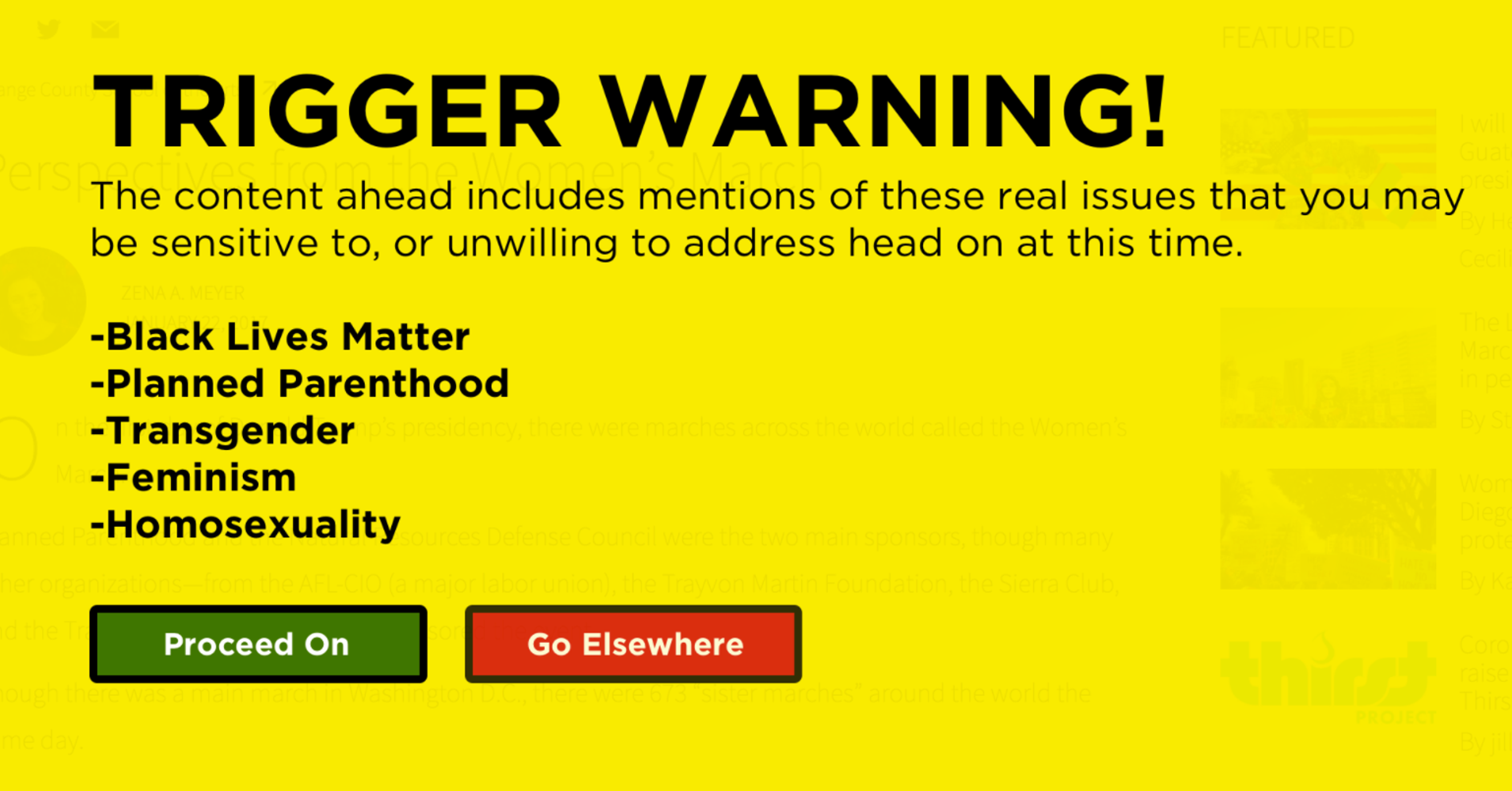 This Chrome Extension Sends 'The Right' The Trigger Warnings They Need