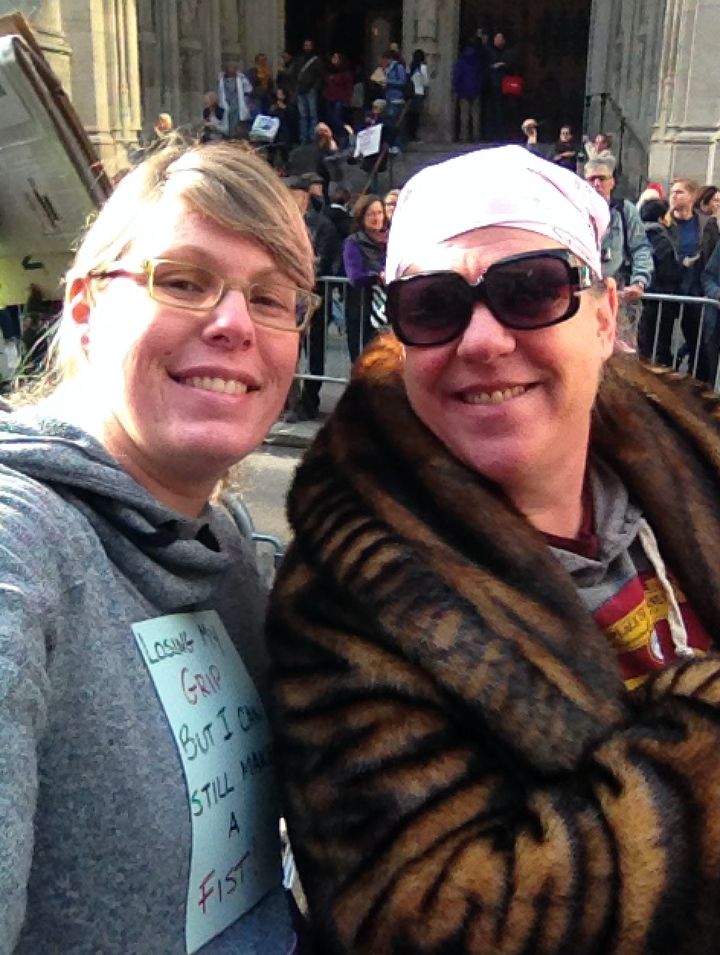 Hershfield and her mother at the Women's March in NYC.