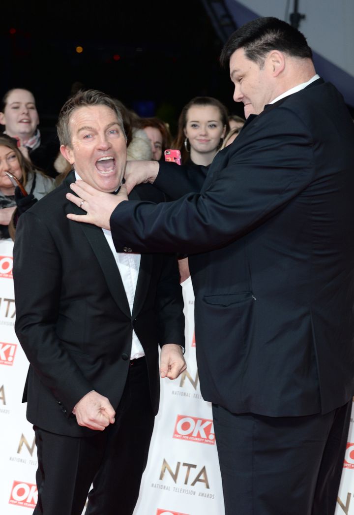 Bradley Walsh and Mark Labbett messed around on the red carpet