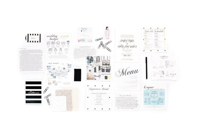 Each White Box includes a customized road map created specifically for each couple, to help them plan and execute their weddi