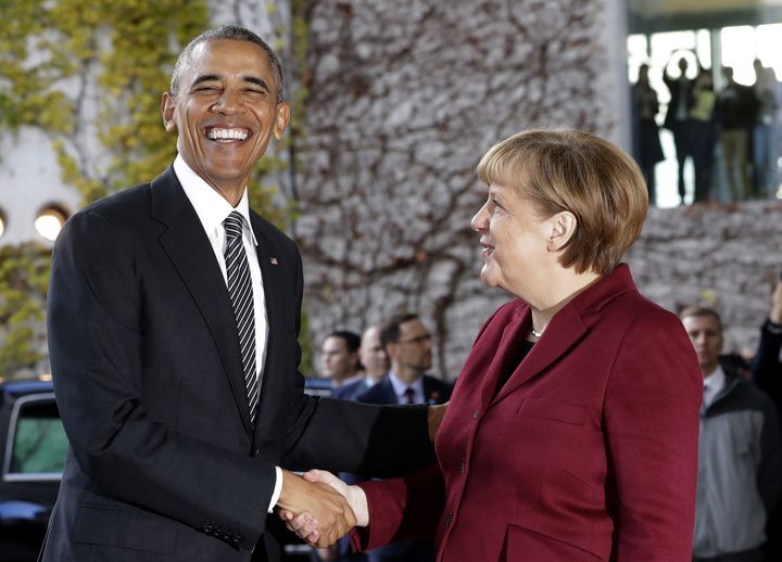 Barack Obama and Angela Merkel on his 'farewell' tour of Europe
