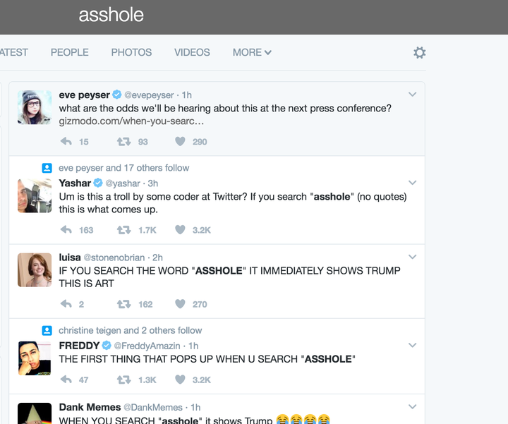 People Searched Ahole On Twitter And Came Up With Donald Trump 