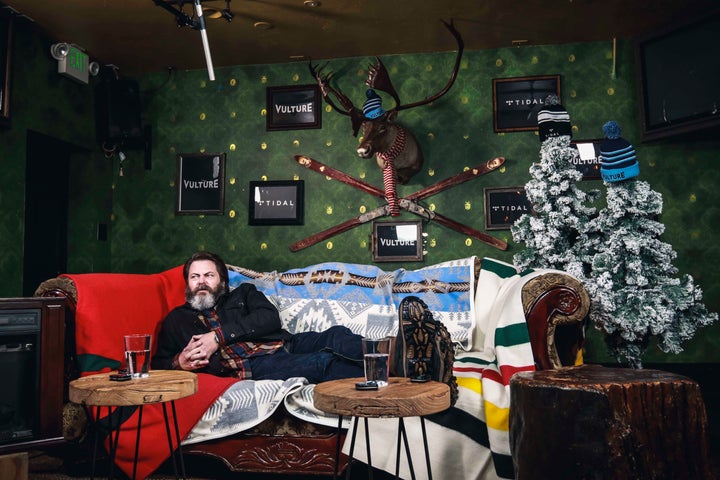 <p>Nick Offerman at Rock & Reilly’s during the 2017 Sundance Film Festival.</p>
