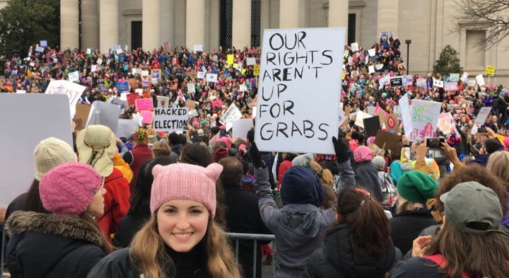 <p>My daughter, full of presence and fortitude in her first major demonstration</p>