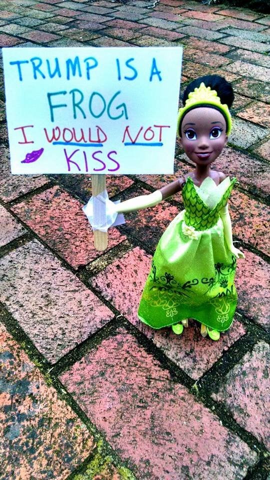 Tiana from Disney's "The Princess and the Frog" with an on-brand message.