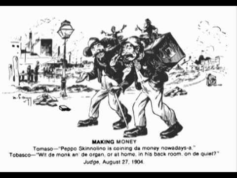 Another derogatory political cartoon deriding Italian-Americans on racial grounds.