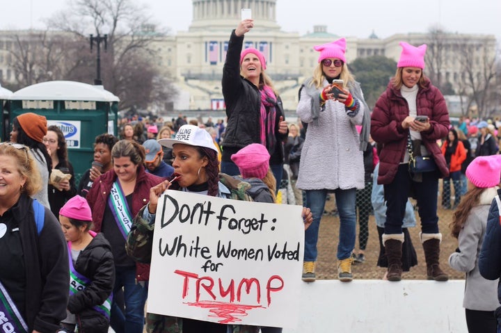 Protester, Angela Peoples, at the Women’s March in Washington last weekend.