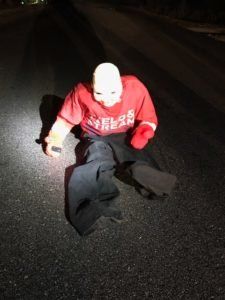 Authorities in North Carolina say this dummy was intentionally left in the middle of a road over the weekend, allegedly by three kids.
