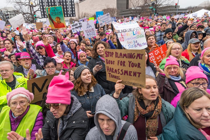 Clearly, protesters have some feelings about President Donald Trump.