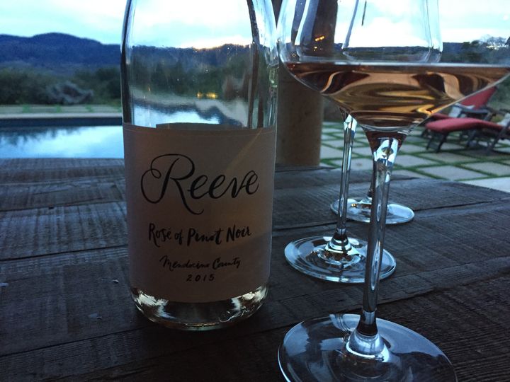 Epic sunset with Reeve’s Rose of Pinot Noir