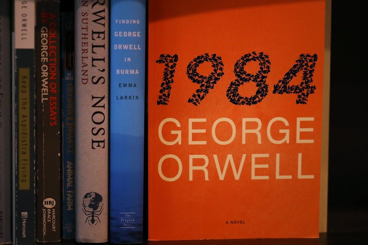 <strong>Sales of George Orwell's novel '1984' have surged, and its publisher Penguin has put in an order for 75,000 reprints.</strong>