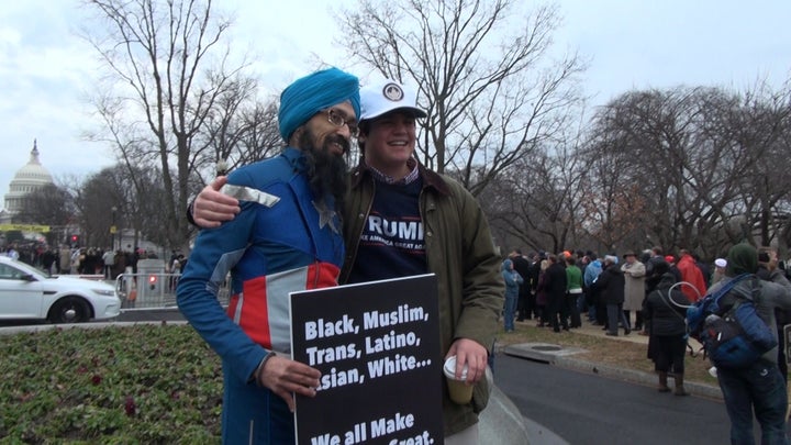 Singh expected to encounter animosity from Trump supporters entering the inauguration, but he was happily surprised.