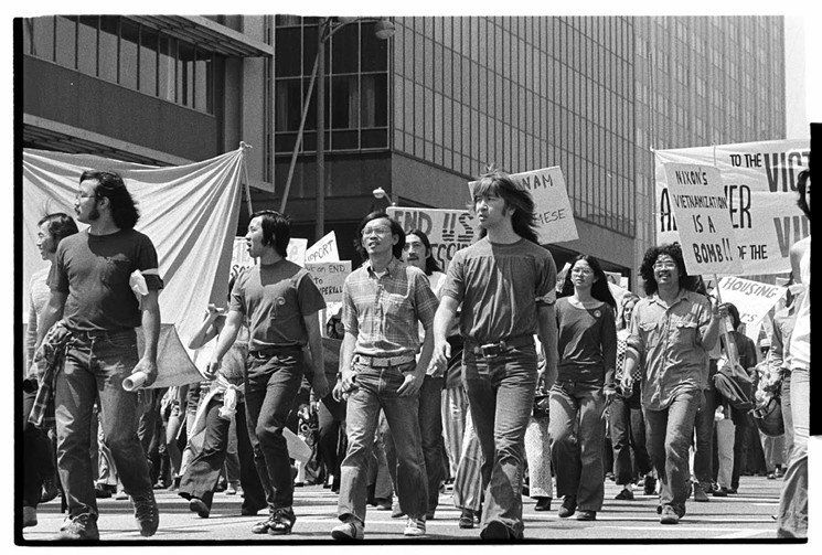 An anti-war march in 1972.