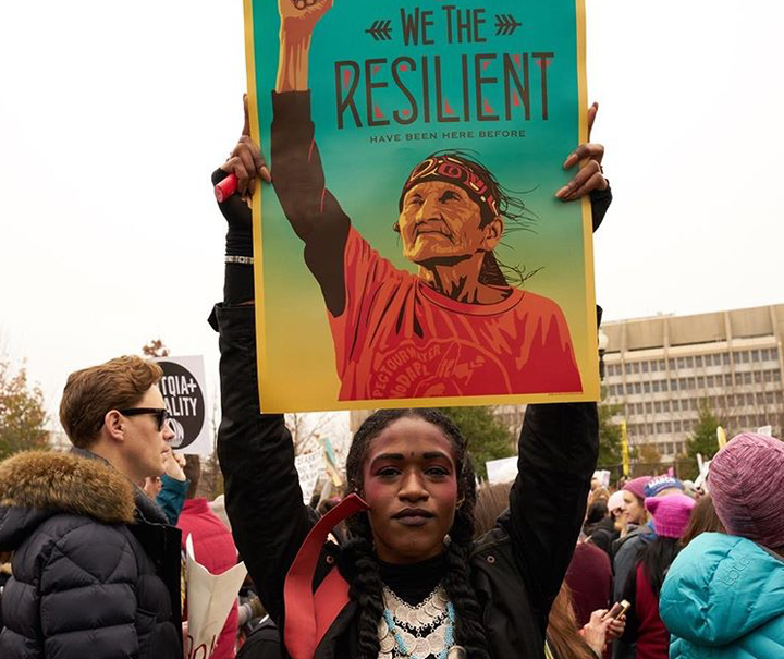 Rosalynd Harris attended the Women's March on Washington on Saturday, one day after Texas dentist Jason White had attended Donald Trump's inauguration.