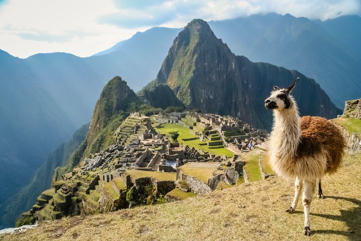 A luxury cruise company is offering a £46,000 round the world gap year trip; Machu Picchu is pictured above 