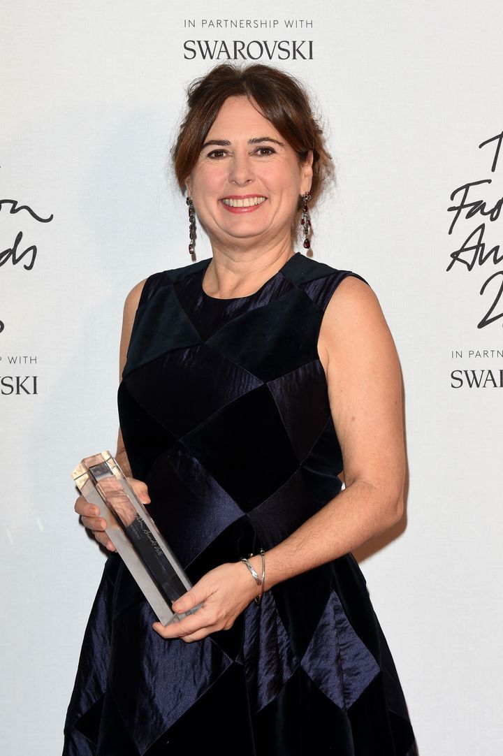 Alexandra Shulman after winning a special recognition award for 100 Years of British Vogue at The Fashion Awards at Royal Albert Hall, London, on 5 December 2016.