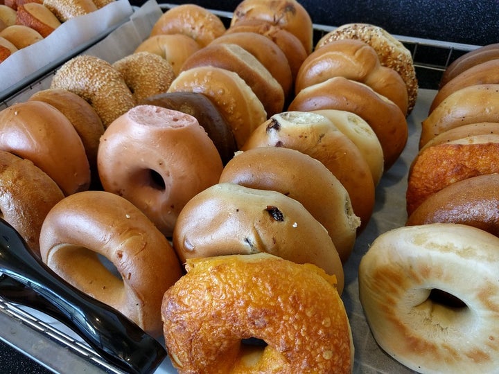 <p>It’s not all healthy with bagels!</p>