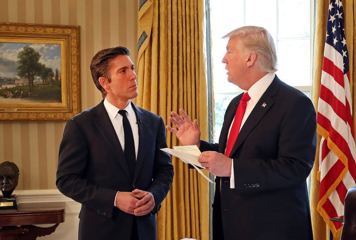 ABC News' David Muir (left) interviewed Donald Trump, who told him waterboarding worked