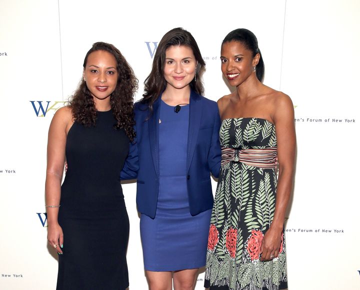 Jasmine Cephas Jones, Phillipa Soo and Renee Elise Goldsberry, shown here left to right, will perform together at Super Bowl LI.