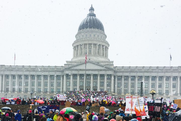 Salt Lake City’s Women’s March, held on the first day of the Legislative session, was reported to be one of (if not) the largest demonstration ever held at the Capitol in the state’s history.