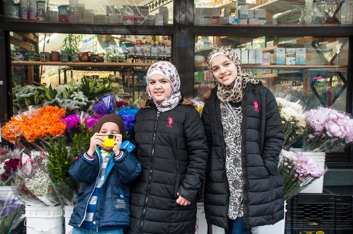 Shaker (L), Hajar (C) and Nabiha Darbi (R) are Syrian refugees living in Jersey City, NJ. Since arriving in the U.S. about 18 months ago, they've become almost fluent in English and are working hard in school in order to one day go to college and give back to their new country in meaningful ways.