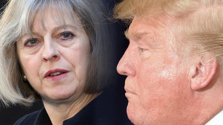 British Prime Minister Theresa May and President Trump