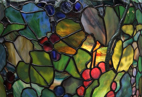 <p><strong>A section of a Tiffany lamp.</strong></p>