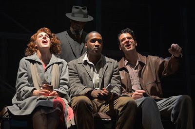 Rosie Hallet, Jerod Haynes, and Adam Magill in a scene from Native Son 