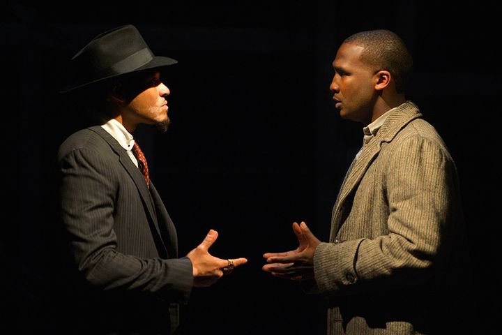 William Hartfield (The Black Rat) and Jerod Haynes (Bigger Thomas) in a scene from Native Son 
