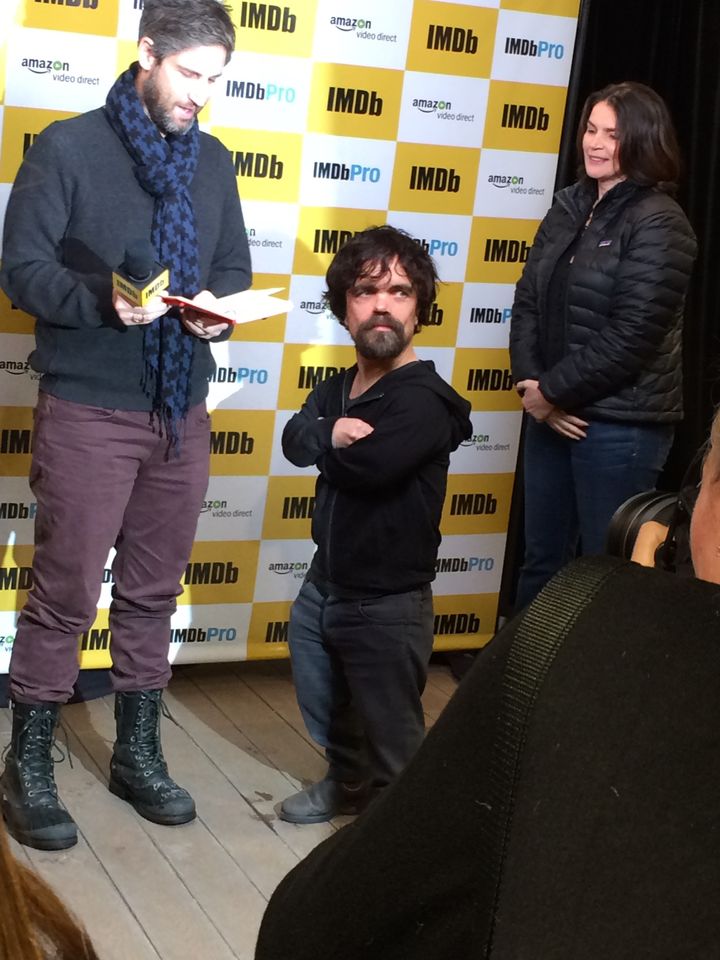 Peter Dinklage from “Game of Thrones” receiving the IMDb “STARmeter” award during IMDb Starmeter Ceremony & The Amazon Video Direct Inaugural Filmmaker Awards - 2017 Sundance Film Festival In Park City
