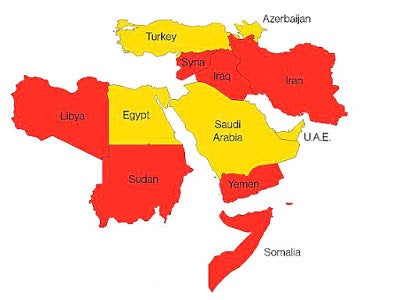 The seven Muslim-majority nations on President Trump’s list of banned citizens