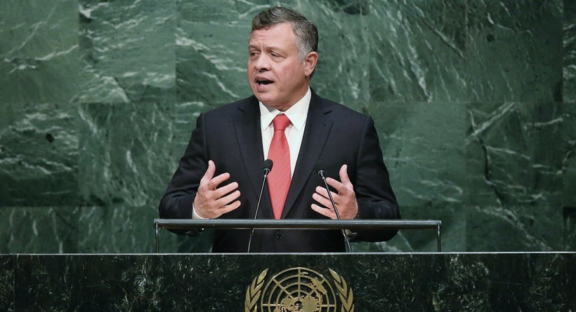 King of Jordan Abdullah II bin al-Hussein addresses the United Nations General Assembly at UN headquarters, September 20, 201