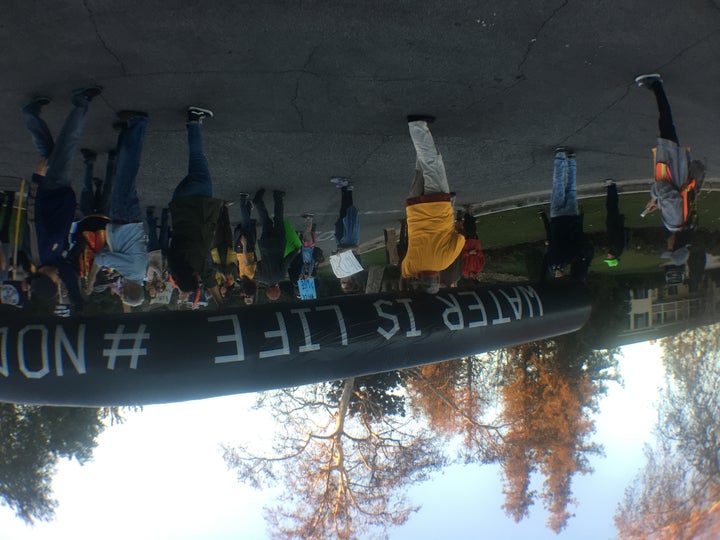 <p>Protesters march to Wells Fargo CEO Tim Sloan’s San Marino mansion</p>