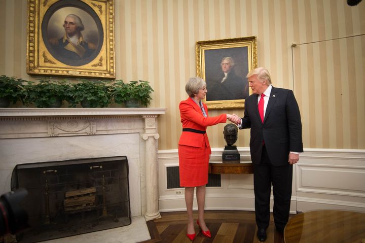 <strong>May and Trump in the Oval Office</strong>