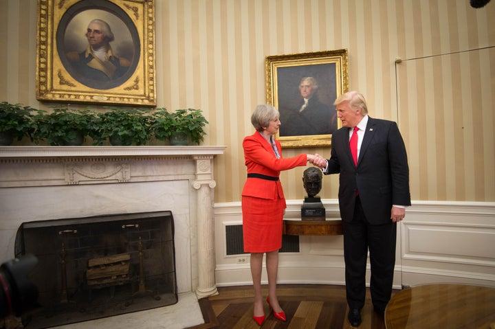 May and Trump in the Oval Office