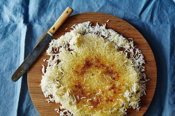 A perfect, crispy disk of tahdig that you won't be able to stop eating. Check out <a href="https://food52.com/blog/12539-how-to-make-tahdig-persian-stuck-pot-rice" target="_blank" role="link" class=" js-entry-link cet-external-link" data-vars-item-name="Food52's version of the recipe" data-vars-item-type="text" data-vars-unit-name="588f3b41e4b08a14f7e6f3ee" data-vars-unit-type="buzz_body" data-vars-target-content-id="https://food52.com/blog/12539-how-to-make-tahdig-persian-stuck-pot-rice" data-vars-target-content-type="url" data-vars-type="web_external_link" data-vars-subunit-name="article_body" data-vars-subunit-type="component" data-vars-position-in-subunit="1">Food52's version of the recipe</a> and step-by-step photos.