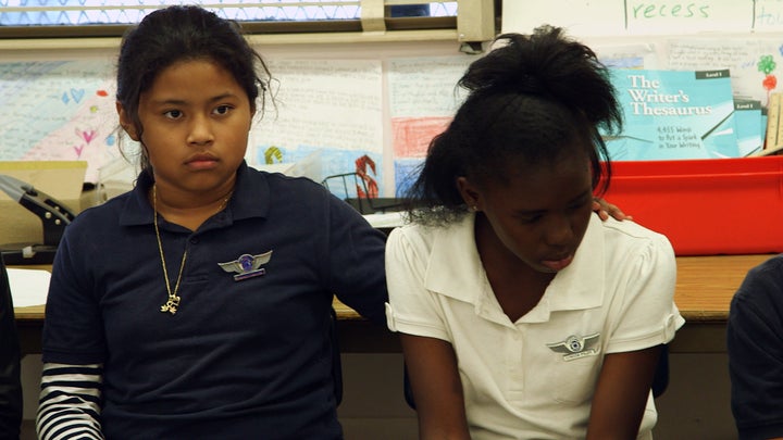 Fifth graders in Raquel Williams’ class develop bonds and empathy during circles, Williams says. 